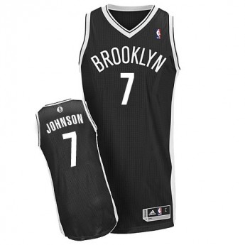 NBA Brooklyn Nets 7 Joe Johnson Authentic Black Jerseys